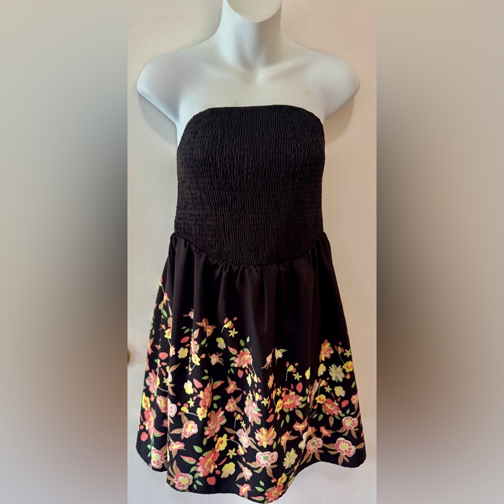 SHEIN Black Floral Kids Dress